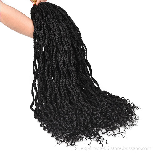 20 inch senegalese twist hair synthetic crochet braid hair extension curly box braiding crochet twist box braid hair